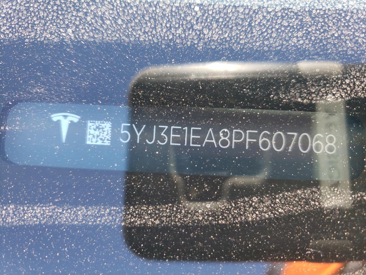 2023 TESLA MODEL 3 VIN:5YJ3E1EA8PF607068