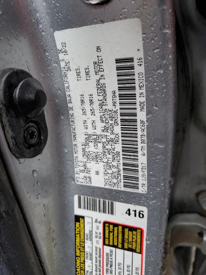 2023 TOYOTA TACOMA DOUBLE CAB VIN:3TMDZ5BN6PM141580