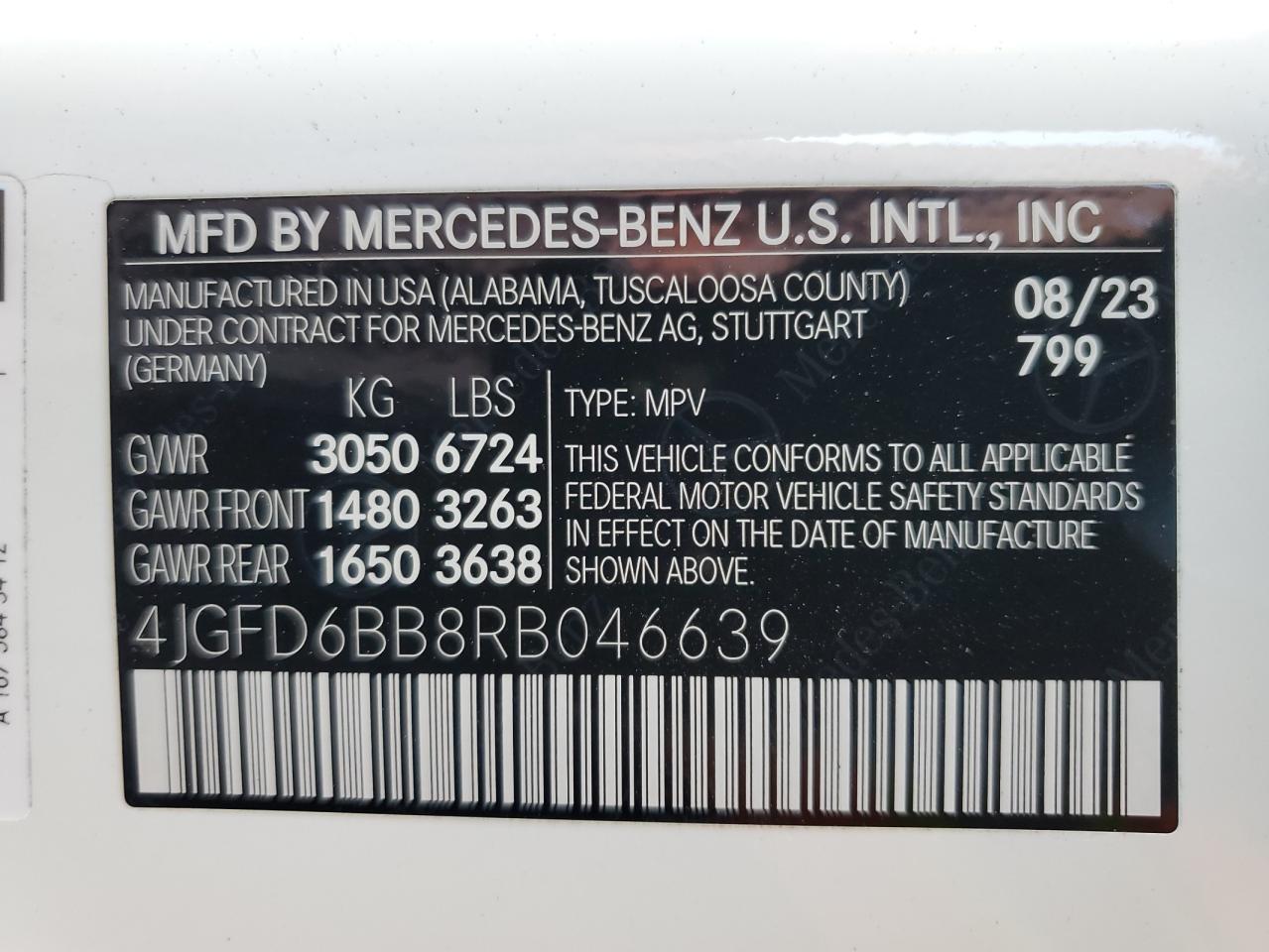 2024 MERCEDES-BENZ GLE COUPE AMG 53 4MATIC VIN:4JGFD6BB8RB046639