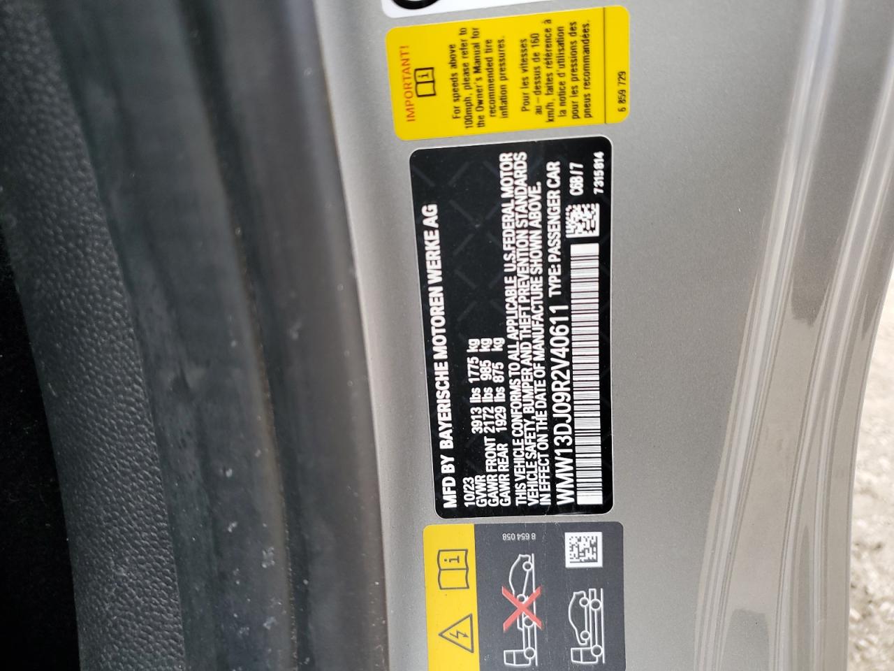 2024 MINI COOPER SE VIN:WMW13DJ09R2V40611