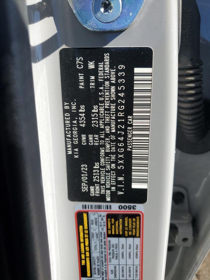 2024 KIA K5 GT LINE VIN:5XXG64J21RG245339