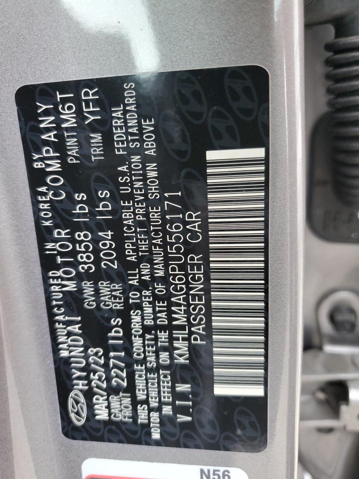 2023 HYUNDAI ELANTRA SEL VIN:KMHLM4AG6PU556171