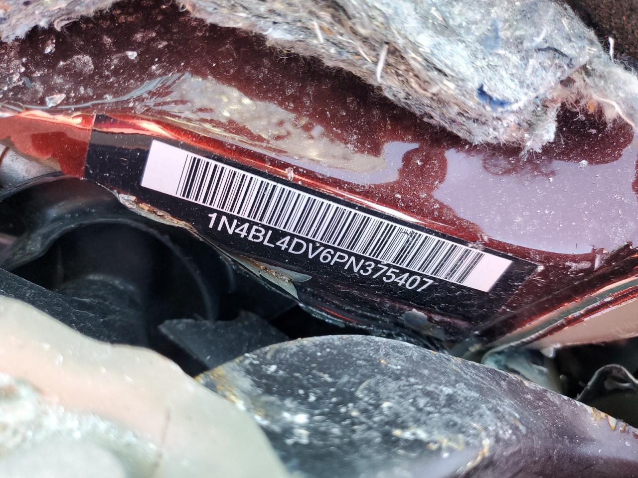 2023 NISSAN ALTIMA SV VIN:1N4BL4DV6PN375407