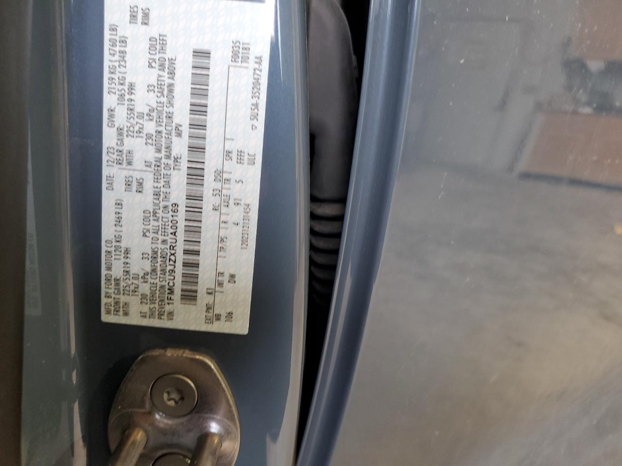 2024 FORD ESCAPE PLATINUM VIN:1FMCU9JZXRUA00169