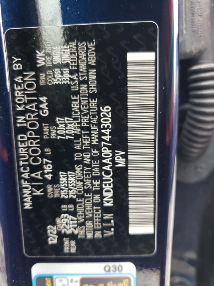 2023 KIA SELTOS S VIN:KNDEUCAA0P7443026