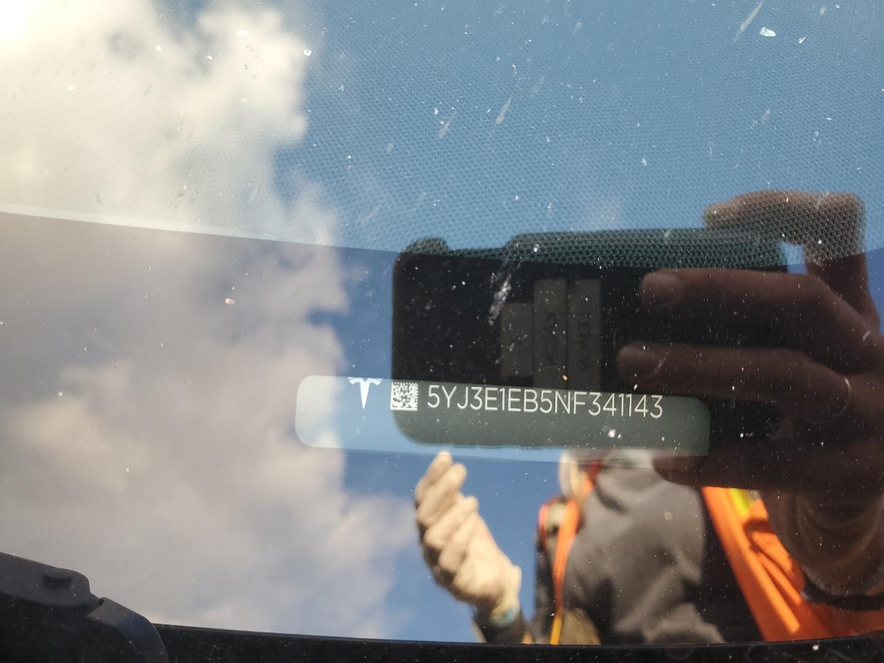 2022 TESLA MODEL 3 VIN:5YJ3E1EB5NF341143