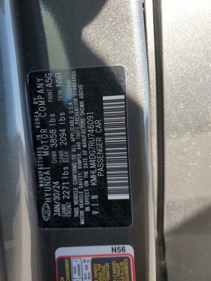 2024 HYUNDAI ELANTRA SEL VIN:KMHLM4DG7RU746091