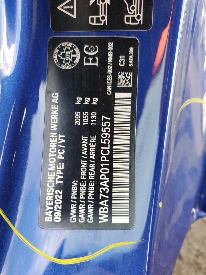 2023 BMW 430XI VIN:WBA73AP01PCL59557