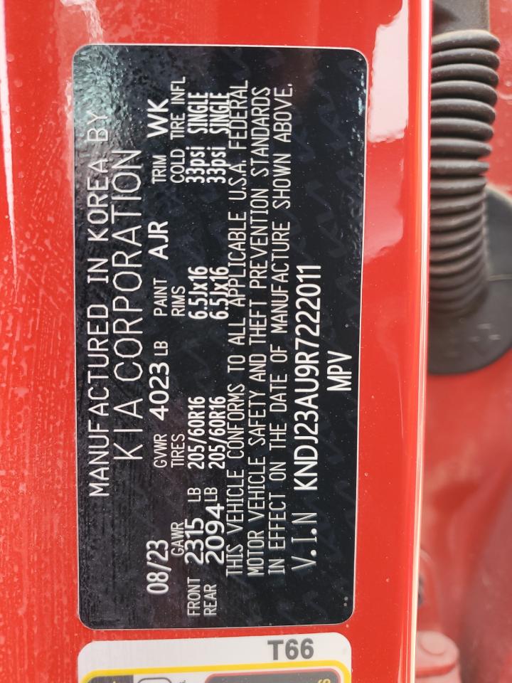 2024 KIA SOUL LX VIN:KNDJ23AU9R7222011