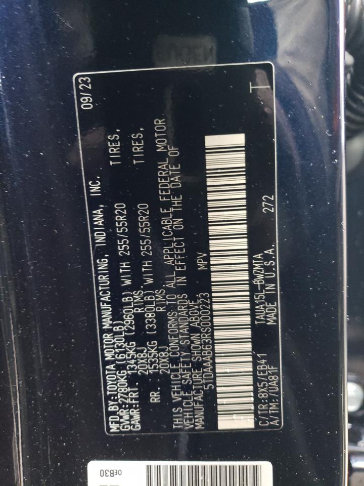 2024 LEXUS TX 350 BASE VIN:5TDAAAB63RS000223