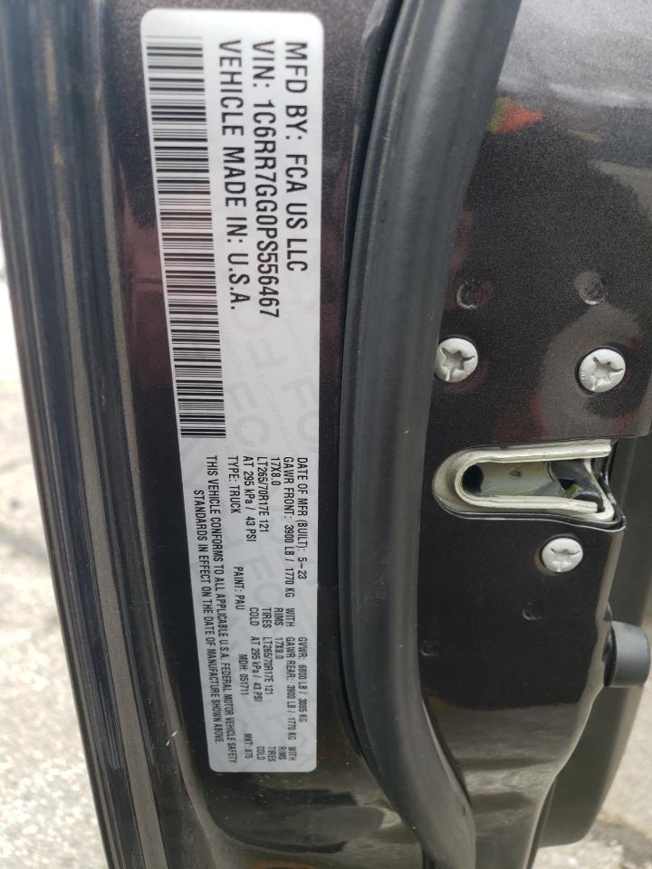 2023 RAM 1500 CLASSIC SLT VIN:1C6RR7GG0PS556467