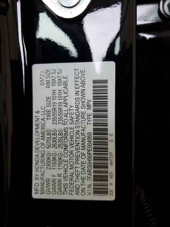 2023 HONDA CR-V SPORT TOURING VIN:7FARS6H90PE004959