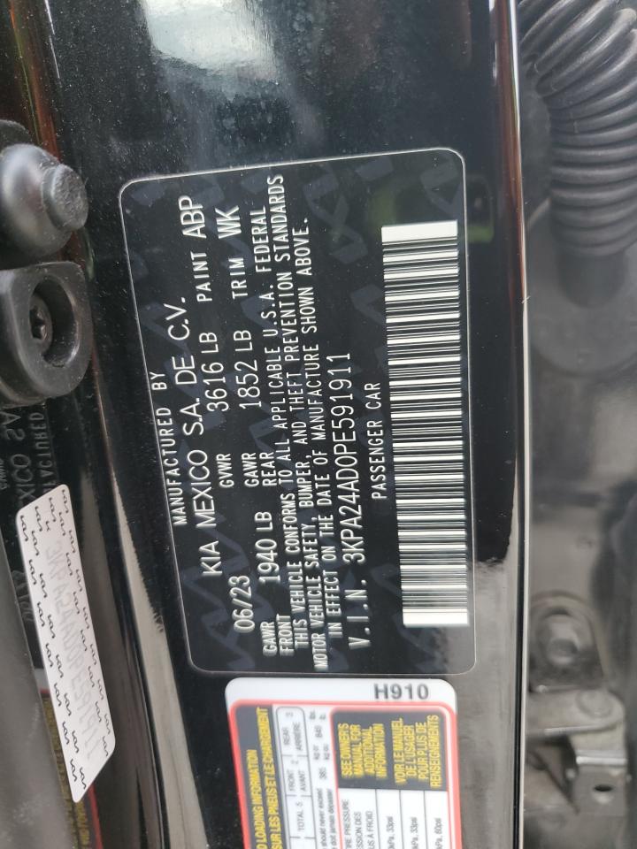 2023 KIA RIO LX VIN:3KPA24AD0PE591911