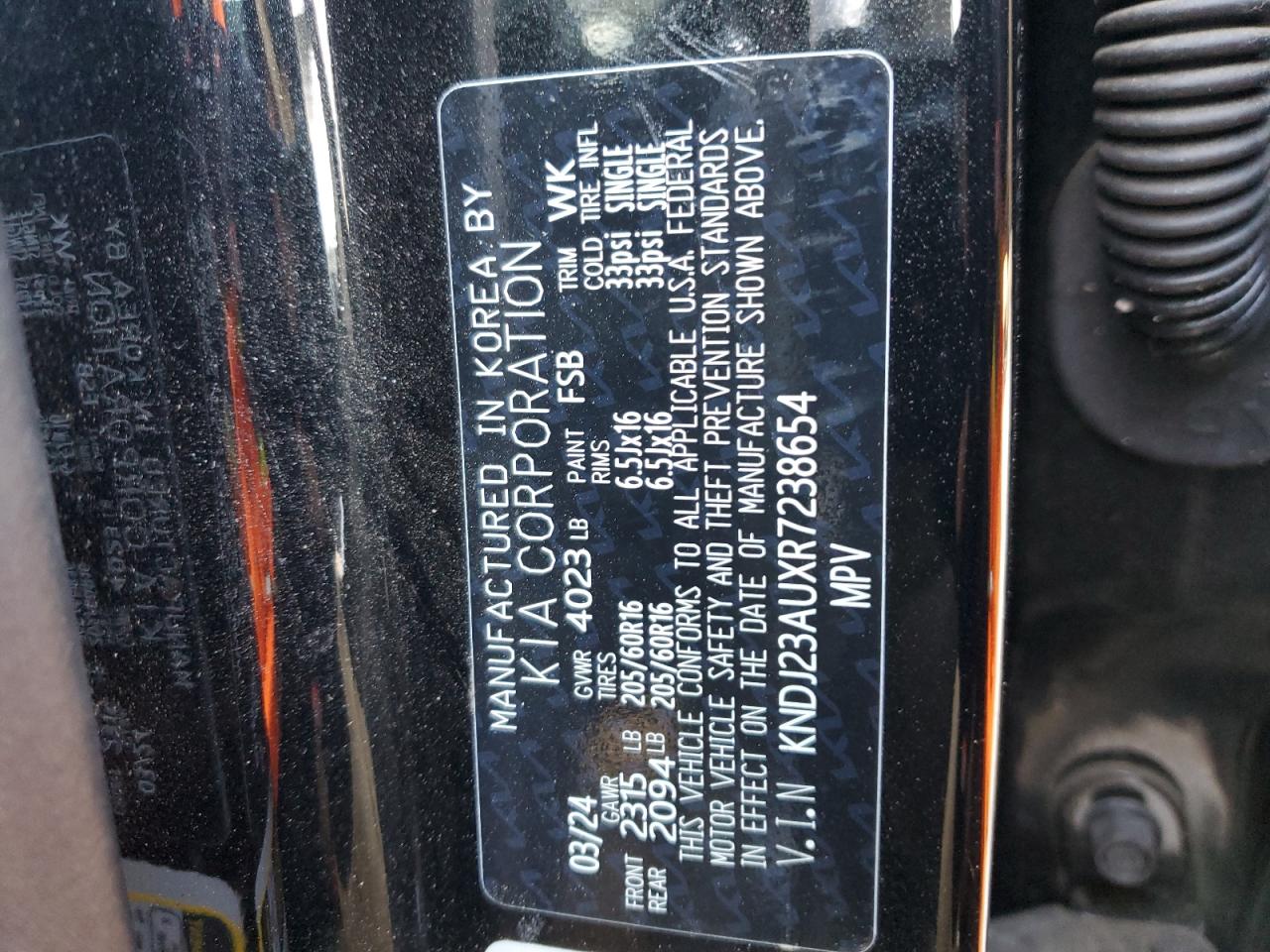 2024 KIA SOUL LX VIN:KNDPC3AC1F7688039