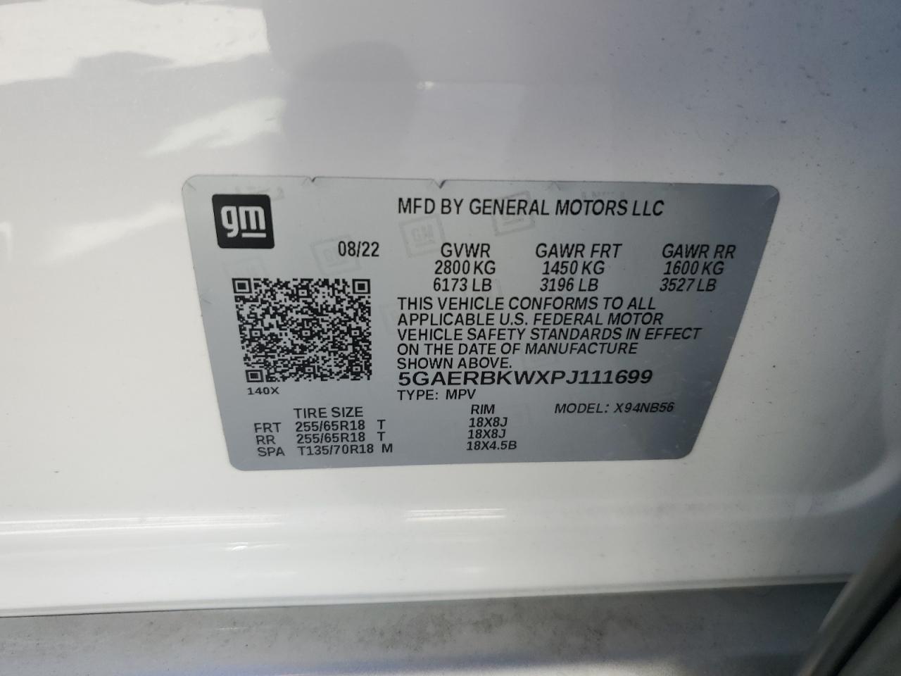 2023 BUICK ENCLAVE ESSENCE VIN:5GAERBKWXPJ111699