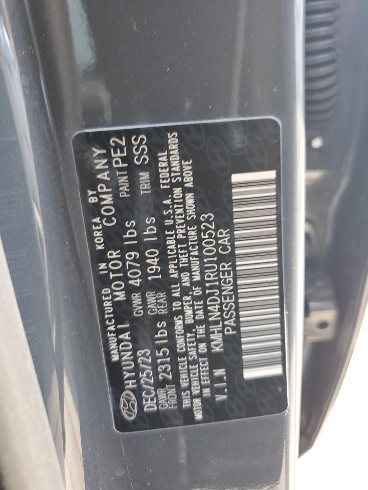 2024 HYUNDAI ELANTRA LIMITED VIN:KMHLN4DJ1RU100523