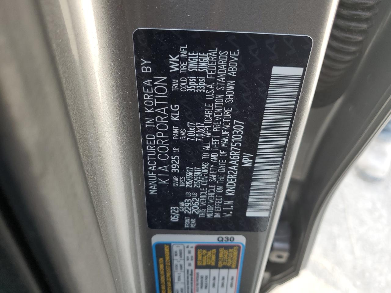 2024 KIA SELTOS EX VIN:KNDER2AA6R7510307