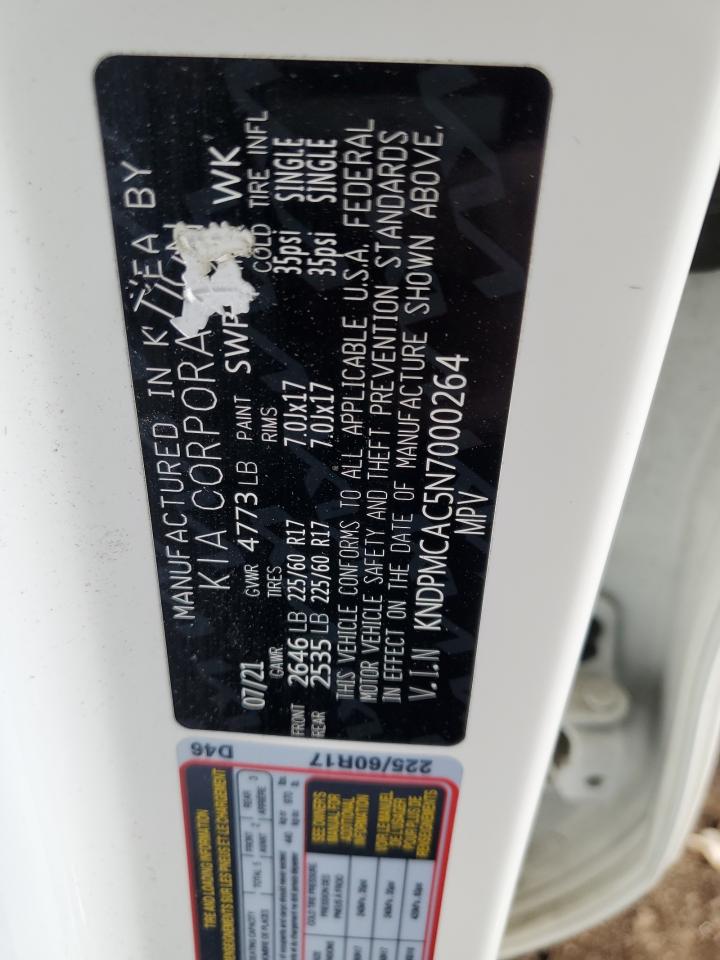 2022 KIA SPORTAGE LX VIN:KNDPMCAC5N7000264