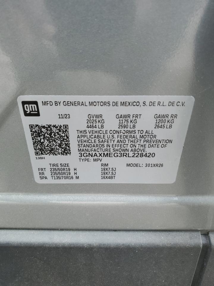 2024 CHEVROLET EQUINOX RS VIN:3GNAXMEG3RL228420