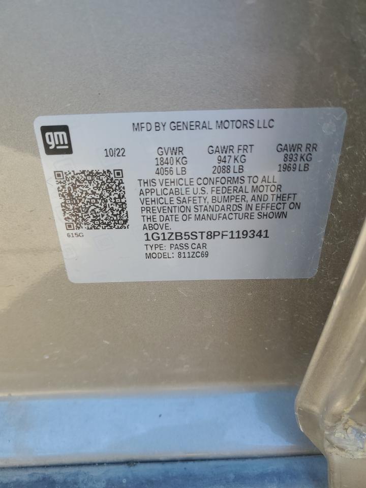 2023 CHEVROLET MALIBU LS VIN:1G1ZB5ST8PF119341