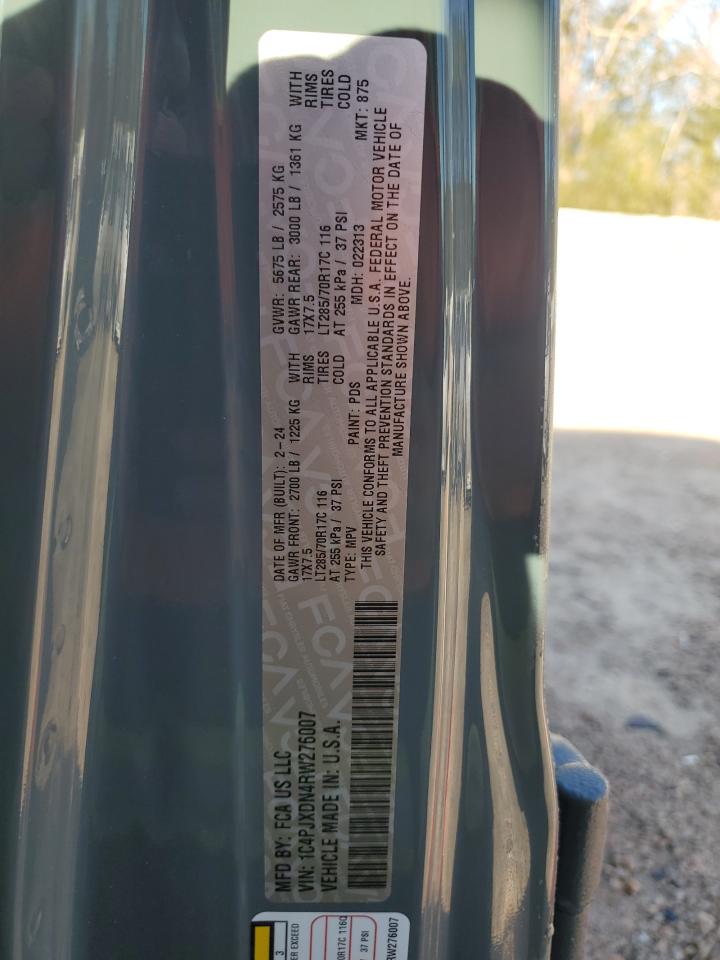 2024 JEEP WRANGLER SPORT VIN:1C4PJXDN4RW276007