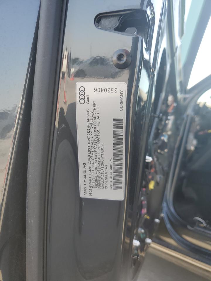 2023 AUDI A4 PREMIUM 40 VIN:WAUABAF4XPA011975