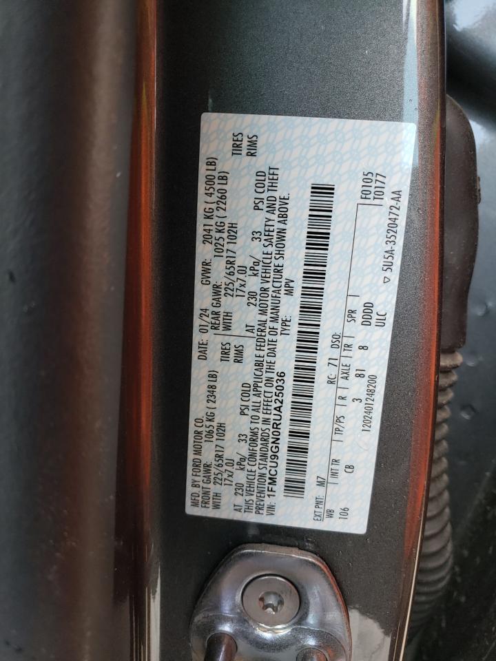 2024 FORD ESCAPE ACTIVE VIN:1FMCU9GN0RUA25036