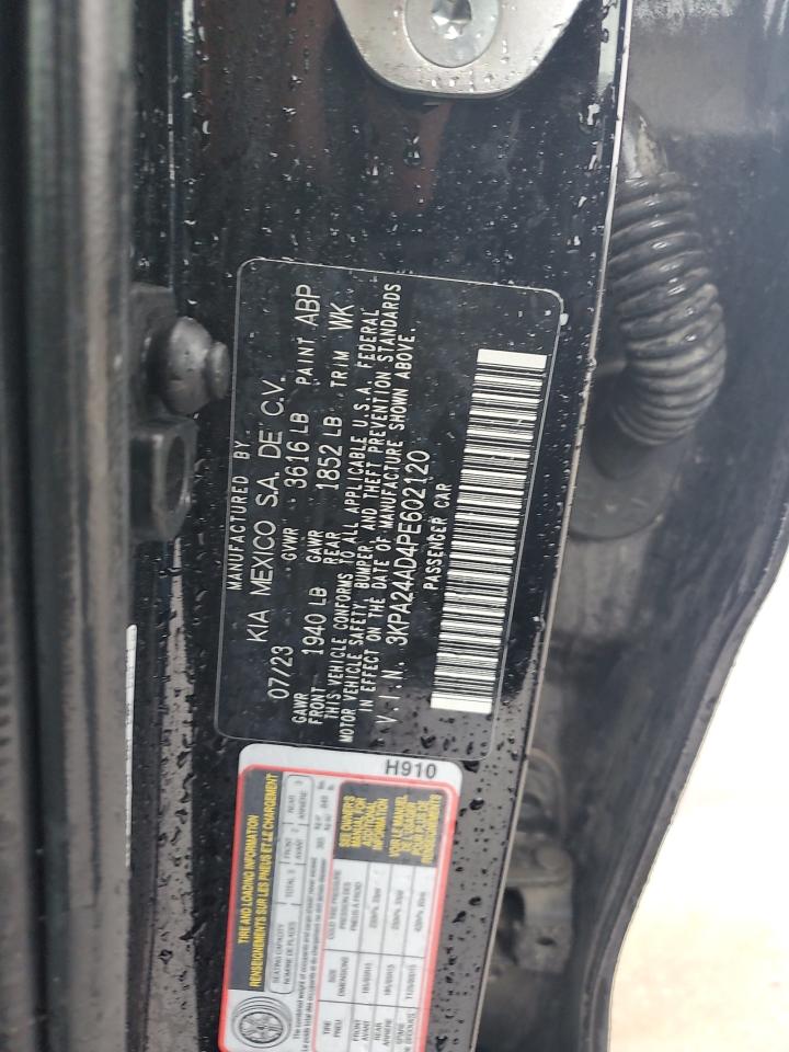 2023 KIA RIO LX VIN:3KPA24AD4PE602120