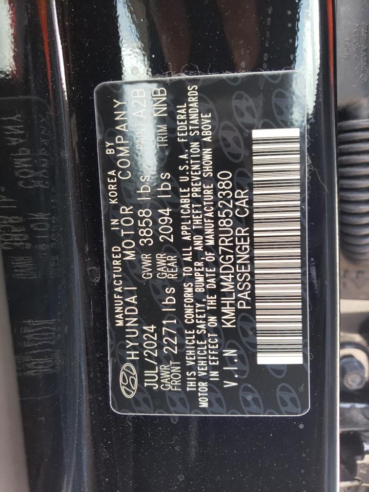 2024 HYUNDAI ELANTRA SEL VIN:KMHLM4DG7RU852380