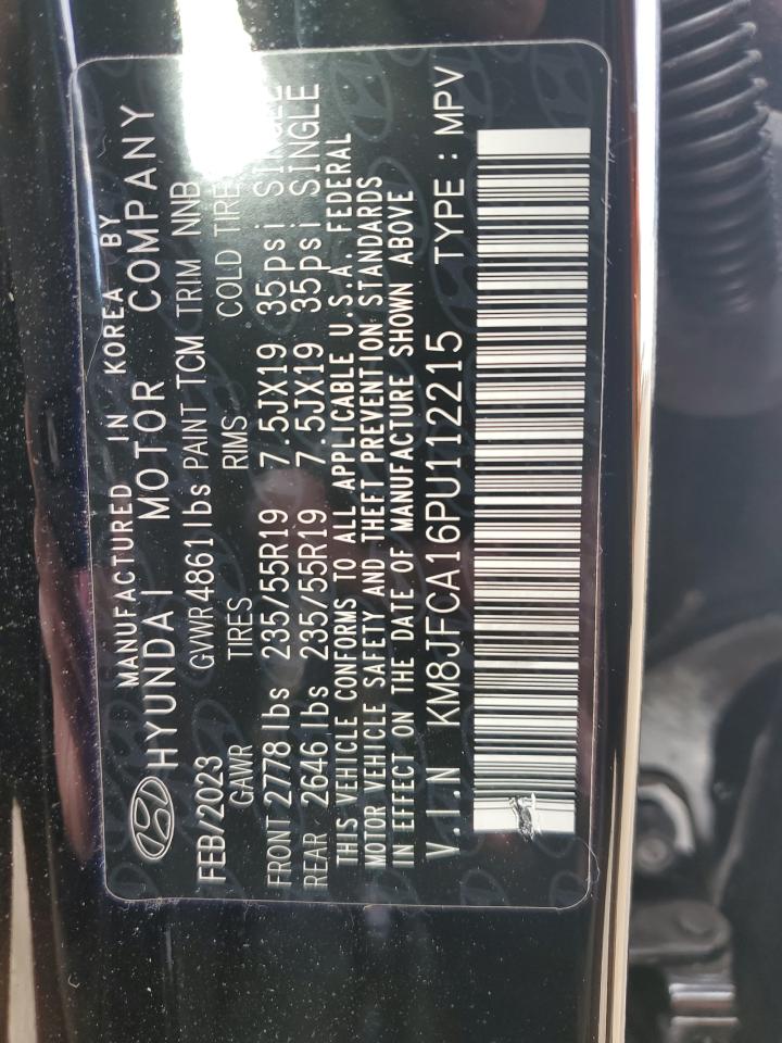 2023 HYUNDAI TUCSON SEL CONVENIENCE VIN:KM8JFCA16PU112215