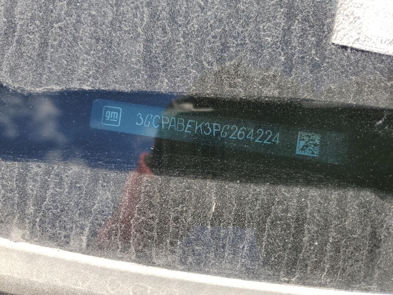 2023 CHEVROLET SILVERADO C1500 CUSTOM VIN:3GCPABEK3PG264224