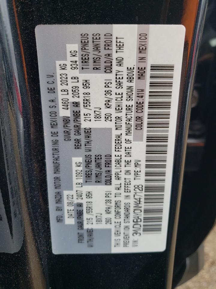 2022 MAZDA CX-30 VIN:3MVDMBAY0NM447128