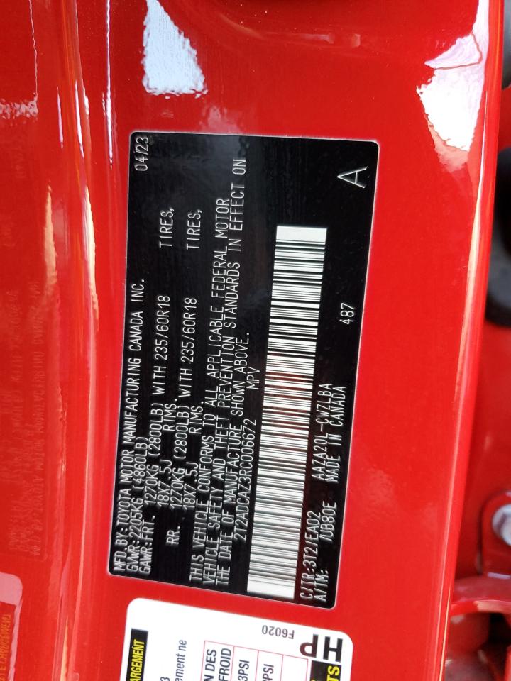 2024 LEXUS NX 250 BASE VIN:2T2ADCAZ3RC006672