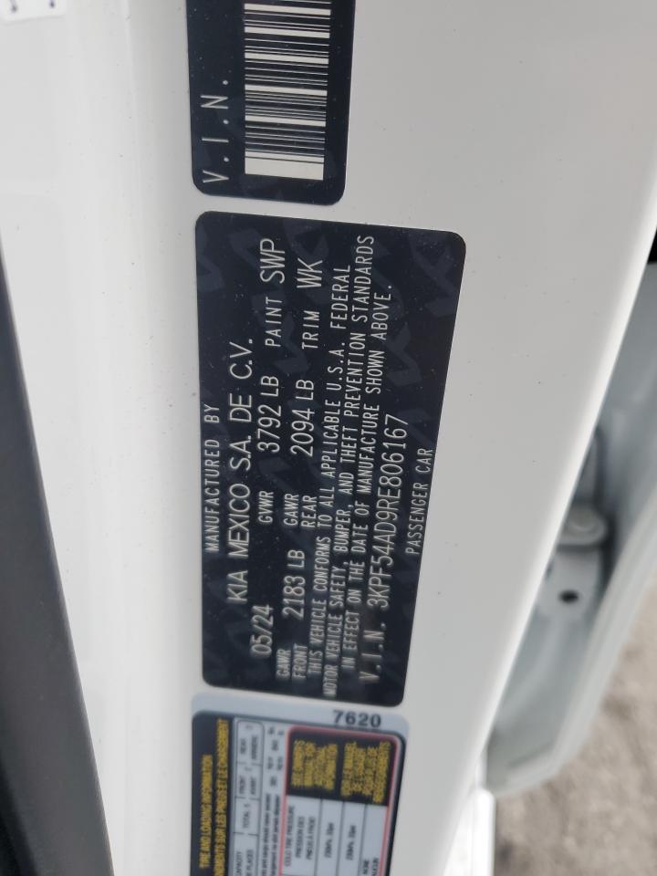 2024 KIA FORTE GT LINE VIN:3KPF54AD9RE806167