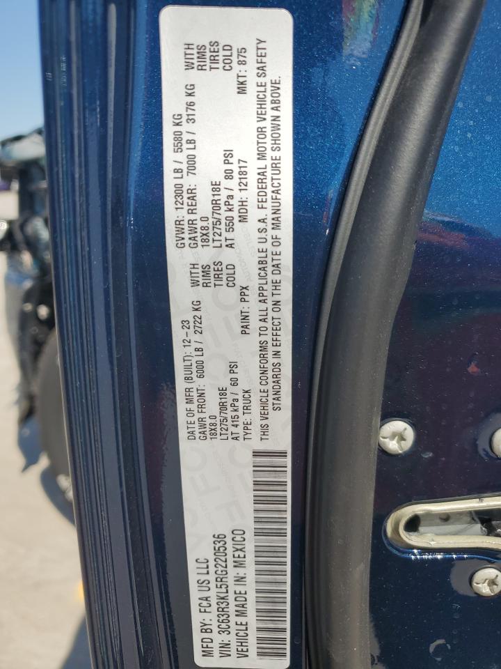 2024 RAM 3500 LONGHORN VIN:3C63R3KL5RG220536