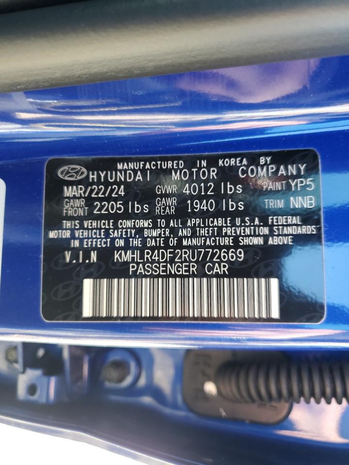2024 HYUNDAI ELANTRA N LINE VIN:KMHLR4DF2RU772669