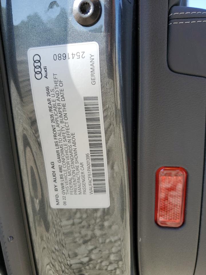 2023 AUDI A5 PREMIUM PLUS 45 VIN:WAUFACF51PA001395