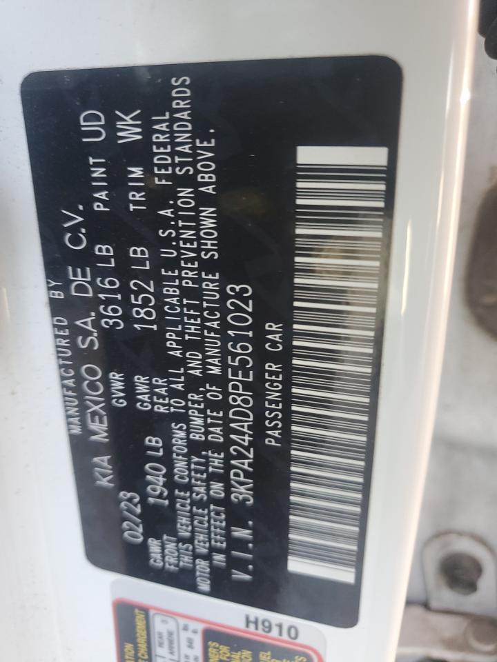 2023 KIA RIO LX VIN:3KPA24AD8PE561023