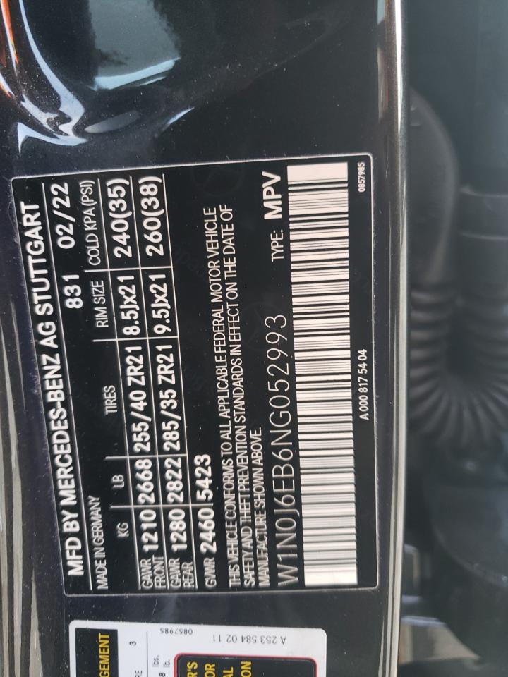 2022 MERCEDES-BENZ GLC COUPE 43 4MATIC AMG VIN:W1N0J6EB6NG052993