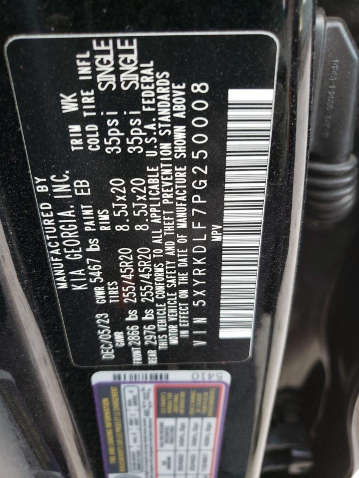2023 KIA SORENTO SX VIN:5XYRKDLF7PG250008