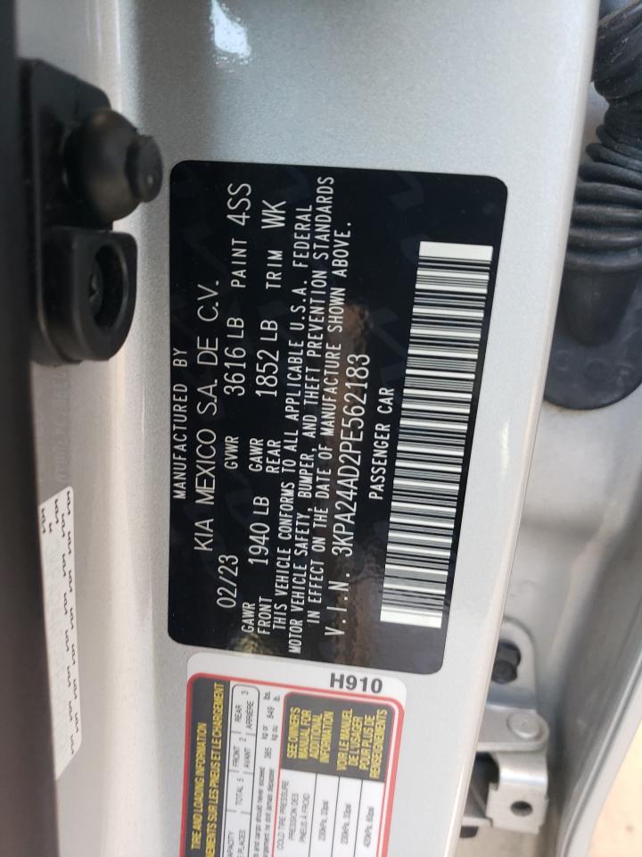 2023 KIA RIO LX VIN:3KPA24AD2PE562183