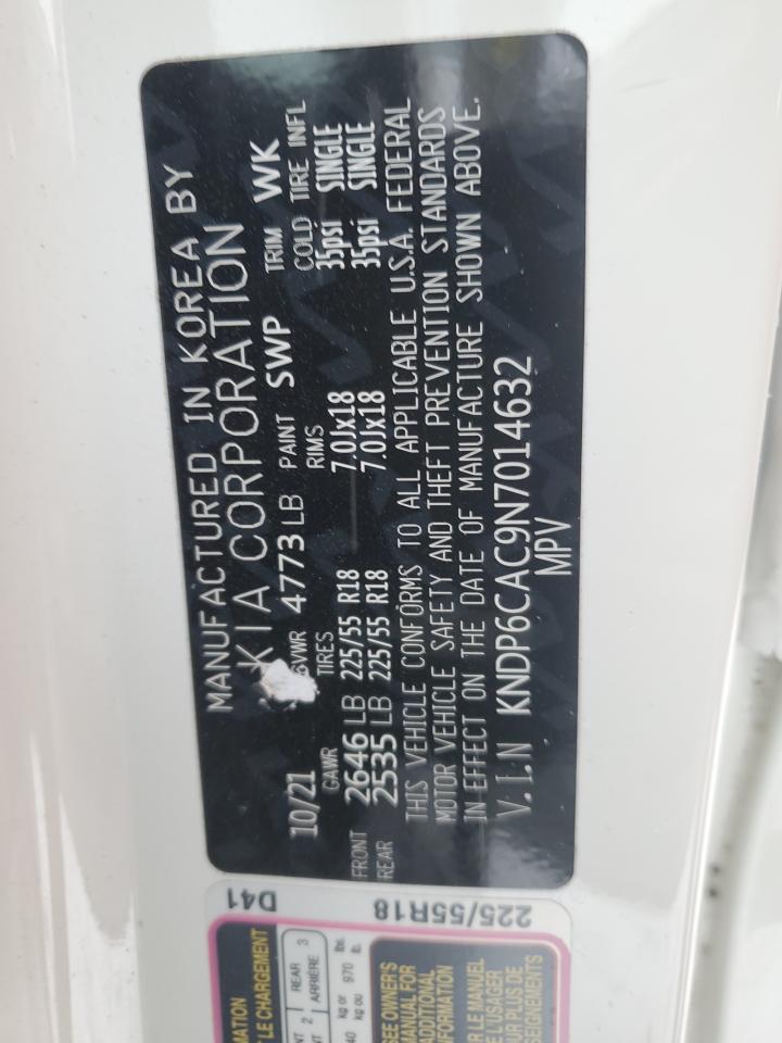 2022 KIA SPORTAGE S VIN:KNDP6CAC9N7014632