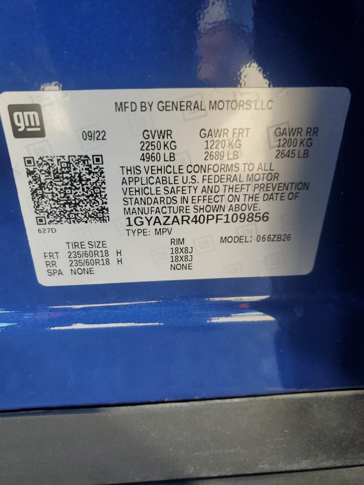 2023 CADILLAC XT4 LUXURY VIN:1GYAZAR40PF109856