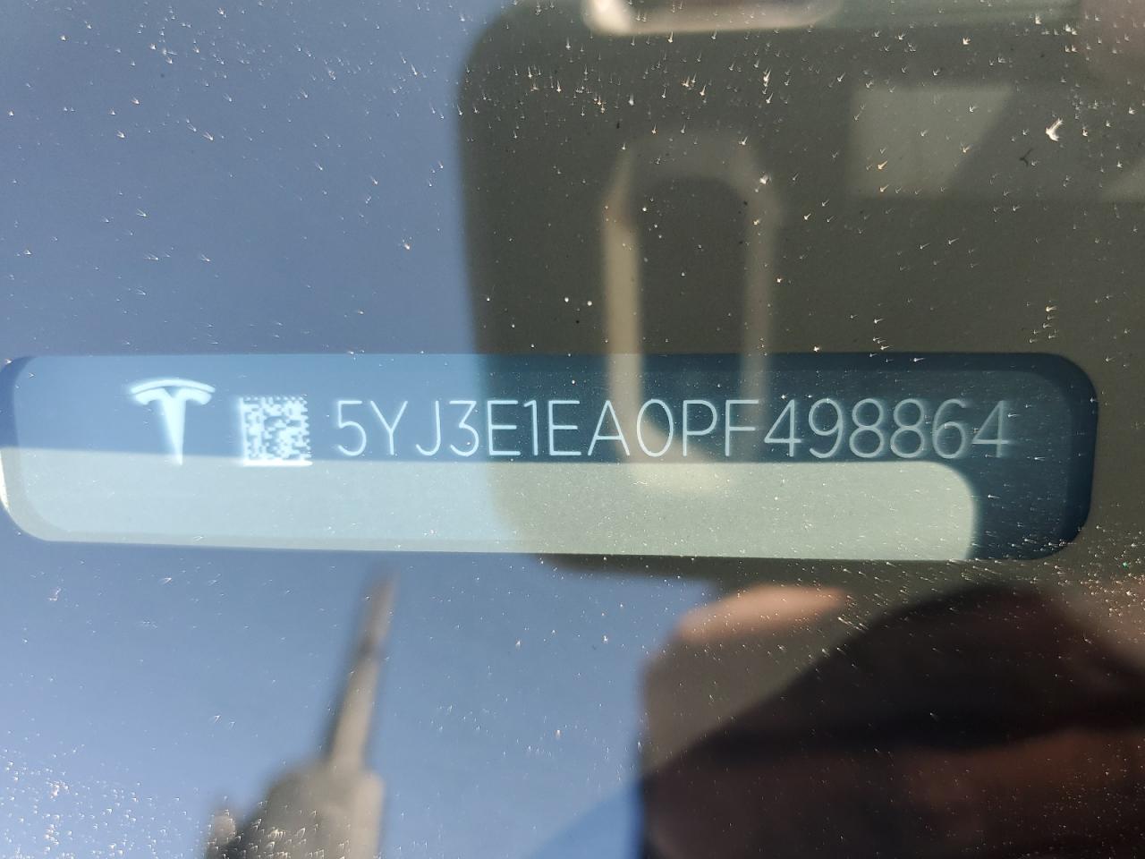 2023 TESLA MODEL 3 VIN:5YJ3E1EA0PF498864