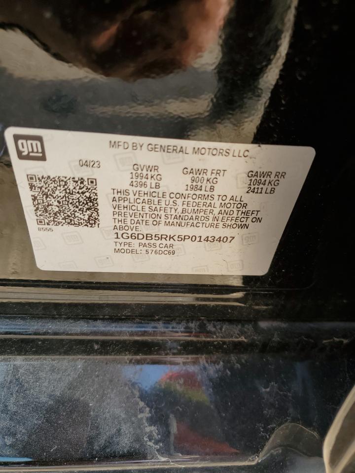 2023 CADILLAC CT4 PREMIUM LUXURY VIN:1G6DB5RK5P0143407