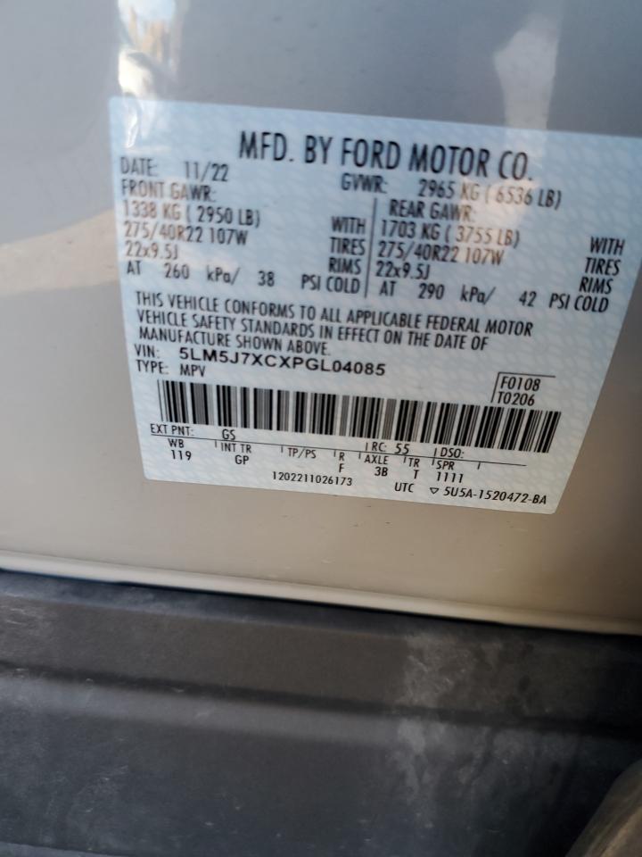 2023 LINCOLN AVIATOR RESERVE VIN:5LM5J7XCXPGL04085