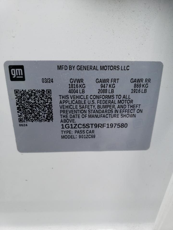 2024 CHEVROLET MALIBU LS VIN:1G1ZC5ST9RF197580