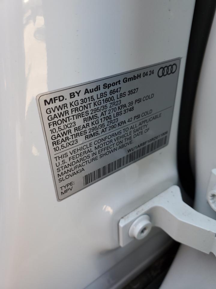 2024 AUDI RS Q8 VIN:WU1ARBF10RD011806