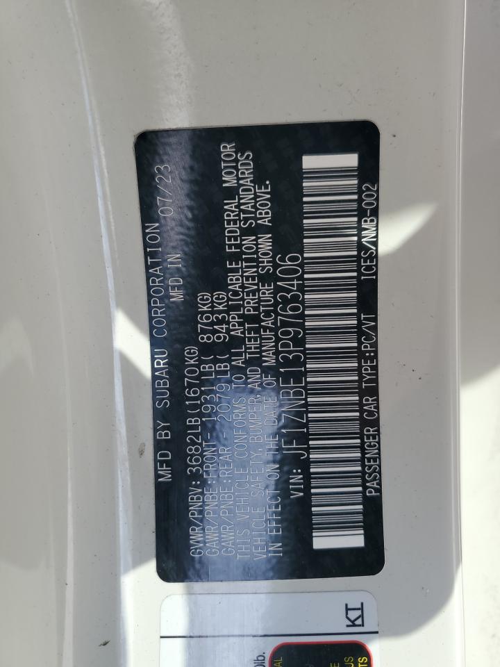 2023 TOYOTA GR 86 PREMIUM VIN:JF1ZNBE13P9763406