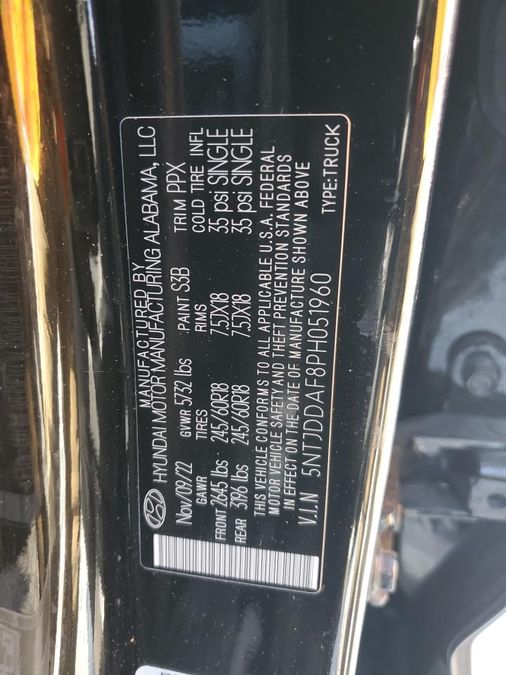 2023 HYUNDAI SANTA CRUZ SEL PREMIUM VIN:5NTJDDAF8PH051960